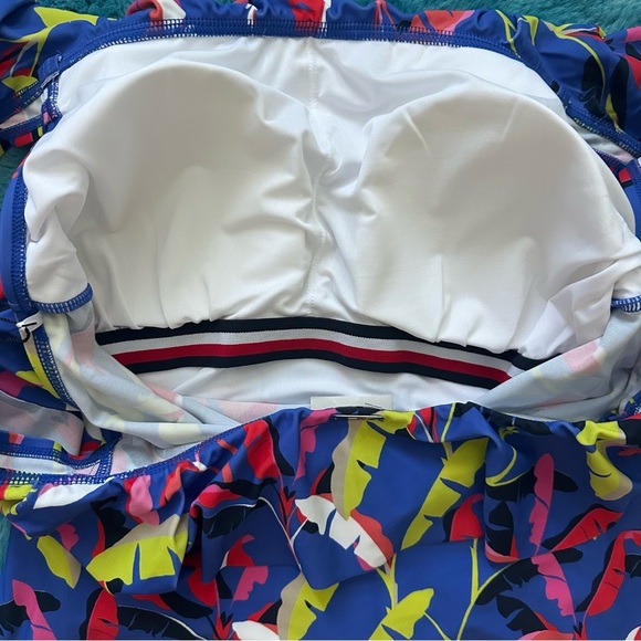 Tommy Hilfiger Vibrant Off-Shoulder Ruffle Tankini Size XXL - Picture 10 of 14